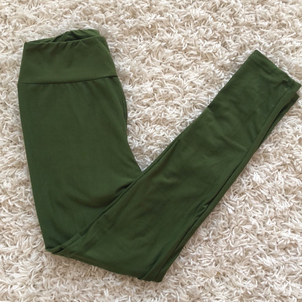 Lularoe leggings, green, one size, OS, NWOT